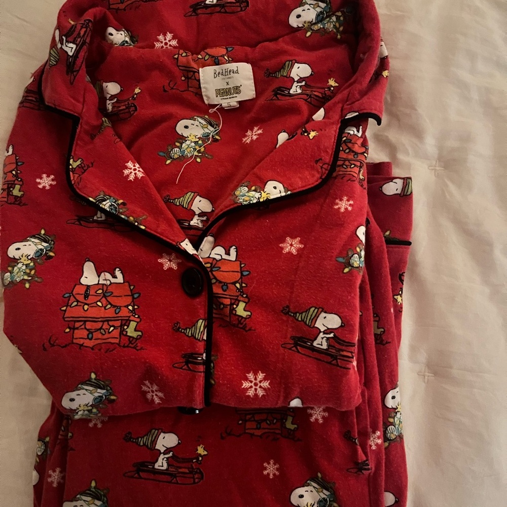 BedHead  Festive Red Snoopy Pajama Set